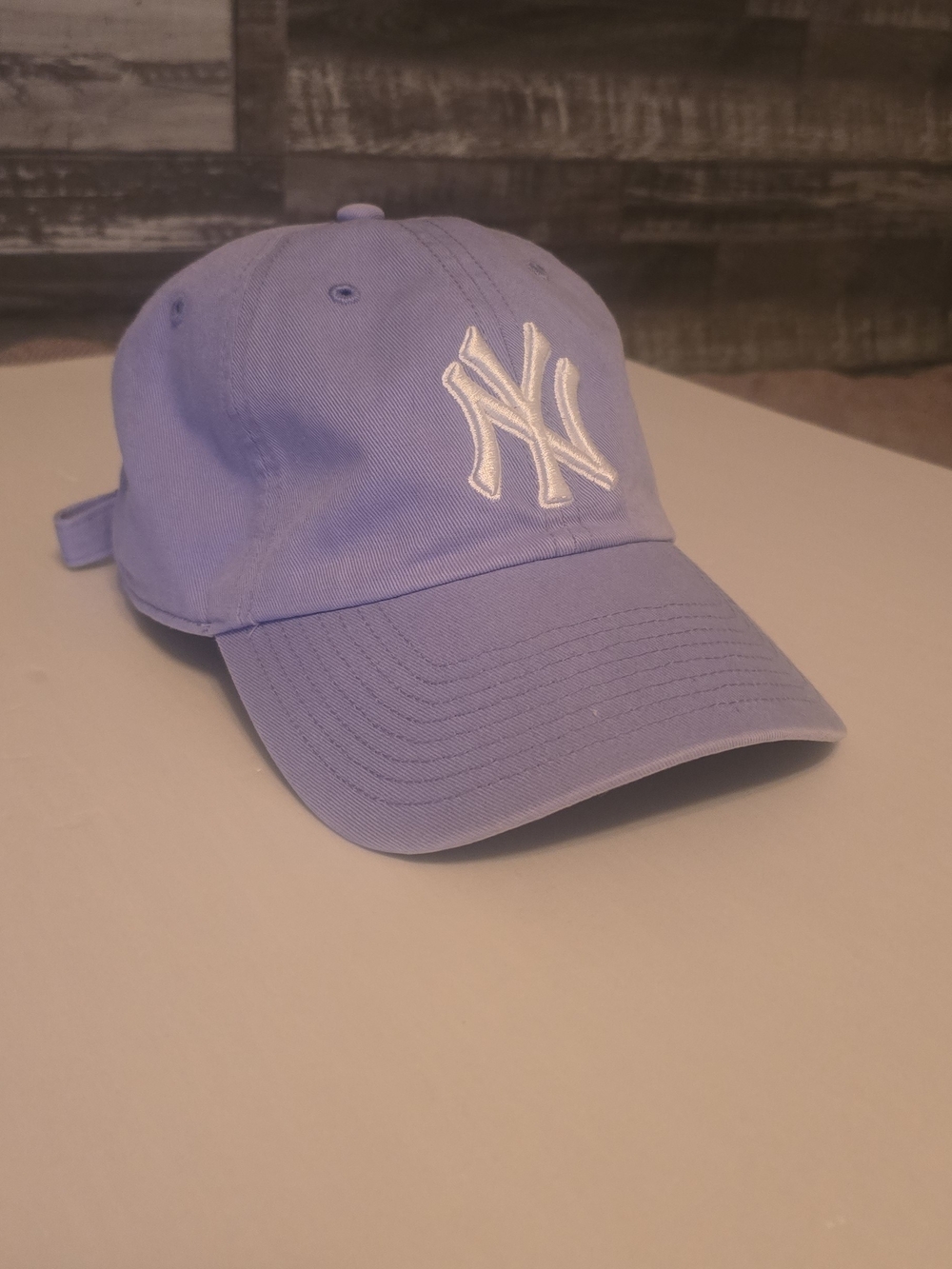 47 Brand Kids Lavender NY Baseball Cap with White Logo